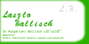 laszlo wallisch business card